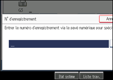 Illustration de l'écran du panneau de commande