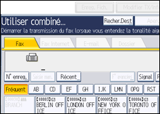 Illustration de l'écran du panneau de commande