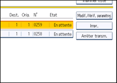 Illustration de l'écran du panneau de commande