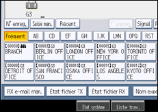 Illustration de l'écran du panneau de commande