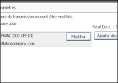 Illustration de l'écran du panneau de commande