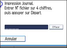 Illustration de l'écran du panneau de commande