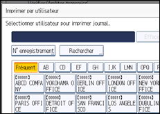 Illustration de l'écran du panneau de commande