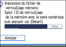 Illustration de l'écran du panneau de commande