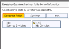 Illustration de l'écran du panneau de commande