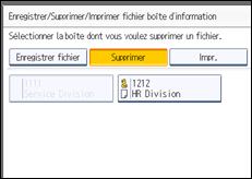 Illustration de l'écran du panneau de commande