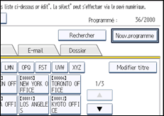 Illustration de l'écran du panneau de commande