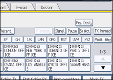 Illustration de l'écran du panneau de commande