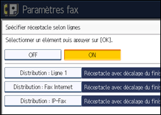 Illustration de l'écran du panneau de commande