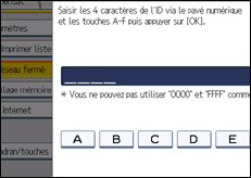 Illustration de l'écran du panneau de commande