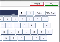 Illustration de l'écran du panneau de commande