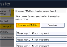 Illustration de l'écran du panneau de commande