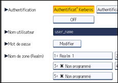 Illustration de l'écran du panneau de commande