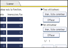 Illustration de l'écran du panneau de commande