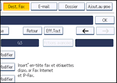 Illustration de l'écran du panneau de commande