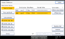 Illustration de l'écran du panneau de commande