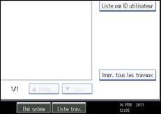Illustration de l'écran du panneau de commande