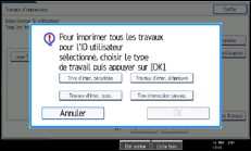 Illustration de l'écran du panneau de commande