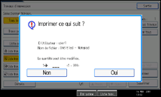 Illustration de l'écran du panneau de commande
