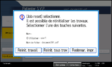 Illustration de l'écran du panneau de commande