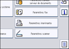 Illustration de l'écran du panneau de commande