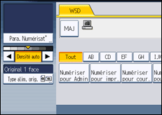 Illustration de l'écran du panneau de commande