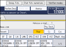Illustration de l'écran du panneau de commande