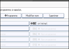 Illustration de l'écran du panneau de commande