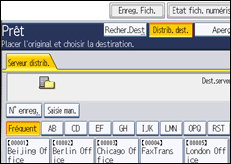 Illustration de l'écran du panneau de commande