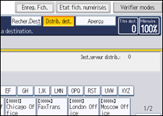 Illustration de l'écran du panneau de commande