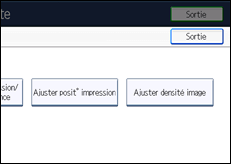 Illustration de l'écran du panneau de commande