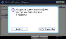 Illustration de l'écran du panneau de commande
