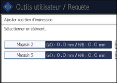 Illustration de l'écran du panneau de commande