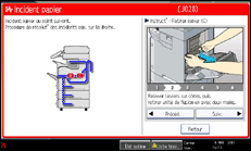 Illustration de l'écran du panneau de commande