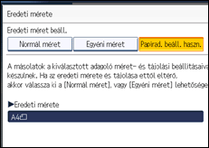 A kezelőpanel ismertetése