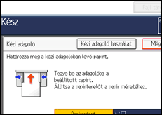 A kezelőpanel ismertetése