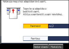 A kezelőpanel ismertetése