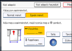 A kezelőpanel ismertetése