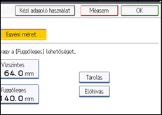 A kezelőpanel ismertetése