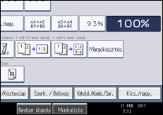 A kezelőpanel ismertetése