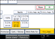 A kezelőpanel ismertetése