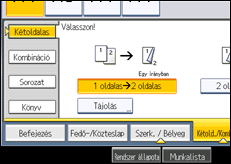 A kezelőpanel ismertetése