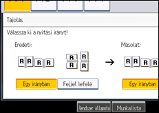 A kezelőpanel ismertetése