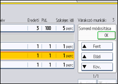A kezelőpanel ismertetése