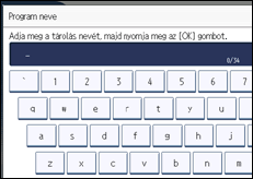 A kezelőpanel ismertetése