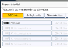 A kezelőpanel ismertetése