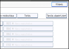 A kezelőpanel ismertetése