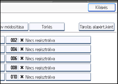 A kezelőpanel ismertetése