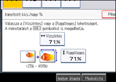 A kezelőpanel ismertetése