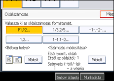 A kezelőpanel ismertetése
